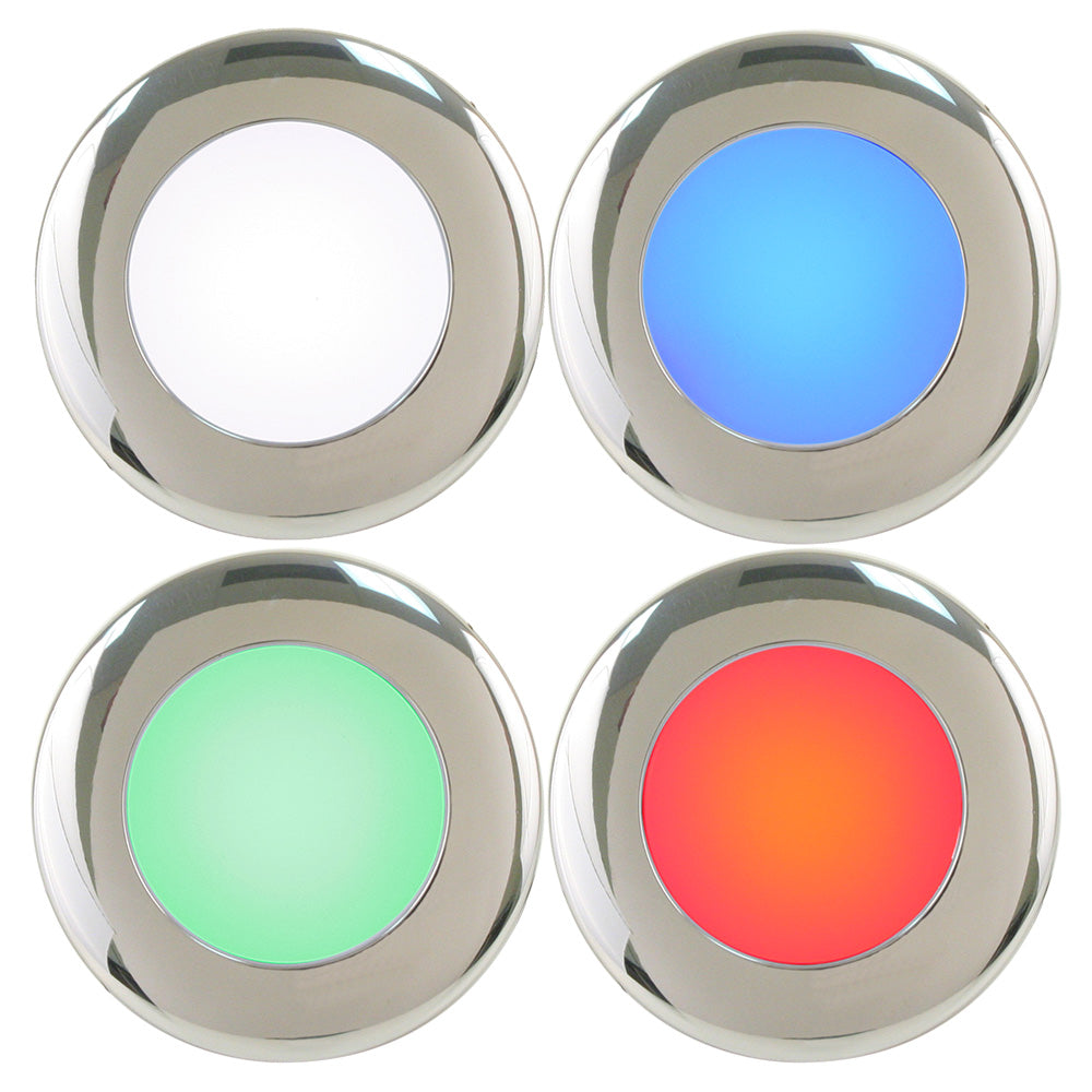 Scandvik A2.5 4 Color Downlight w/SS Trim - 8-30V [41416P] - Premium Dome/Down Lights from Scandvik - Just $61.99! 