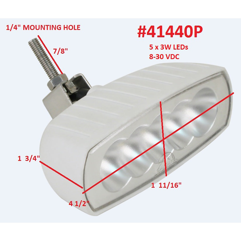 Scandvik Bracket Mount LED Spreader Light - White [41440P] - Premium Flood/Spreader Lights from Scandvik - Just $60.99! 