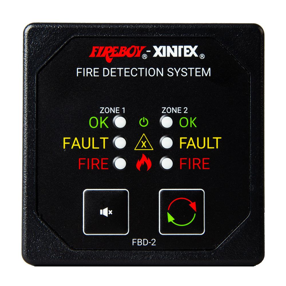 Fireboy-Xintex Two Zone Detection  Alarm Panel - 2-5/8" Display - 12/24V DC [FBD-2-R] - Premium Fume Detectors from Fireboy-Xintex - Just $575.99! 