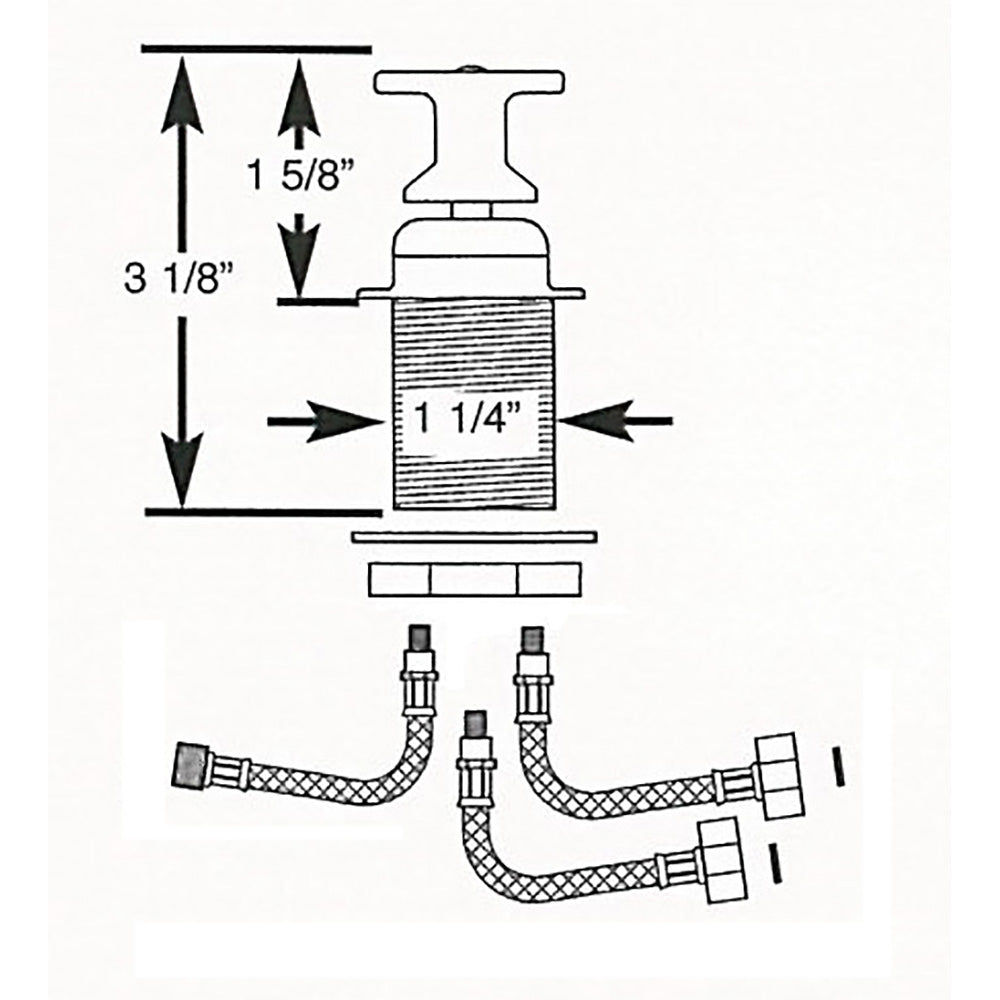 Scandvik T-Handle Shower Mixer Control [10617P] - Premium Accessories from Scandvik - Just $90.99! 