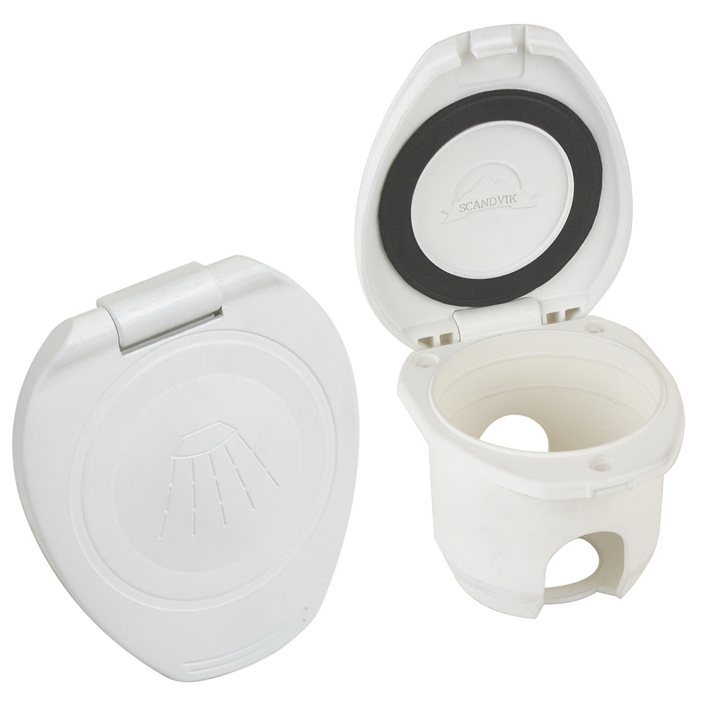 Scandvik Replacement White Cup  Cap f/Recessed Shower [12104P] - Premium Accessories from Scandvik - Just $15.99! 