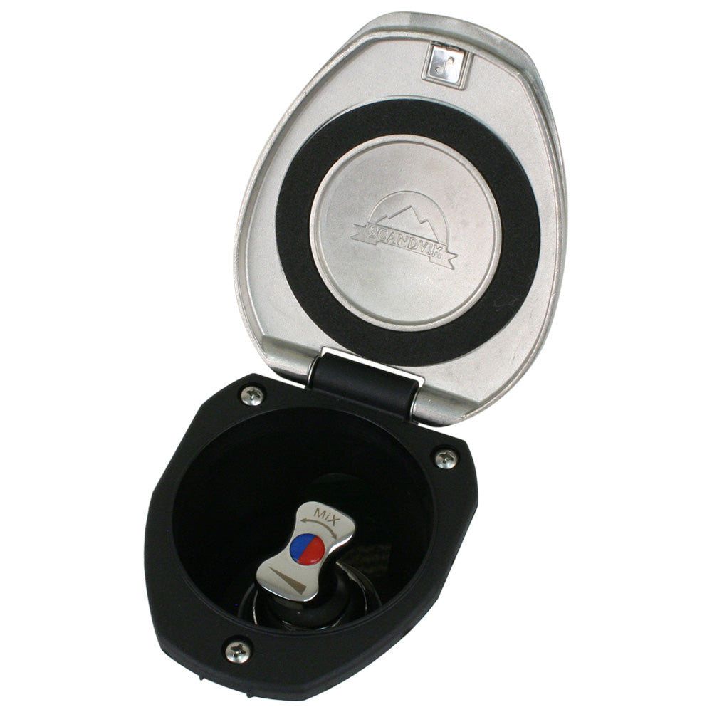 Scandvik Recessed T-Handle Mixing Valve - SS w/Black Cup [12127] - Premium Accessories from Scandvik - Just $132.99! 