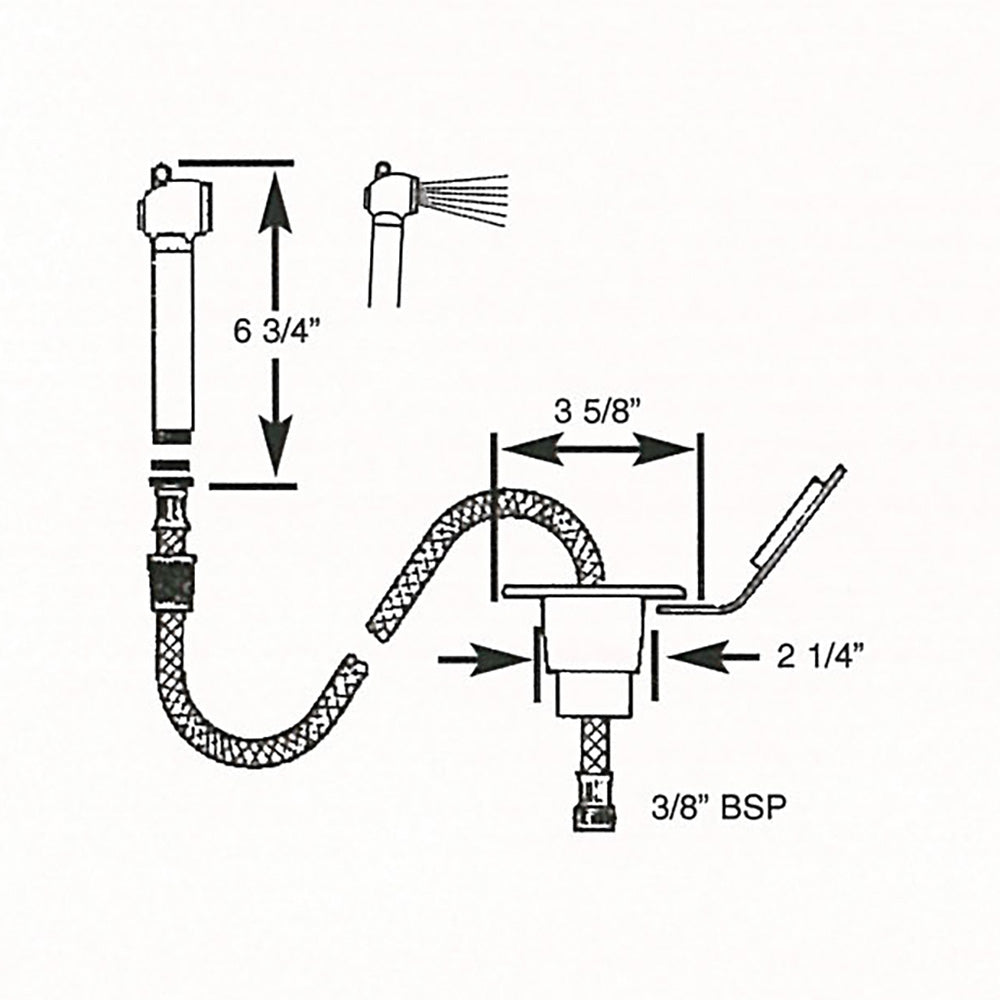 Scandvik Recessed Transom Shower w/6 Hose - White [10055P] - Premium Accessories from Scandvik - Just $66.99! 