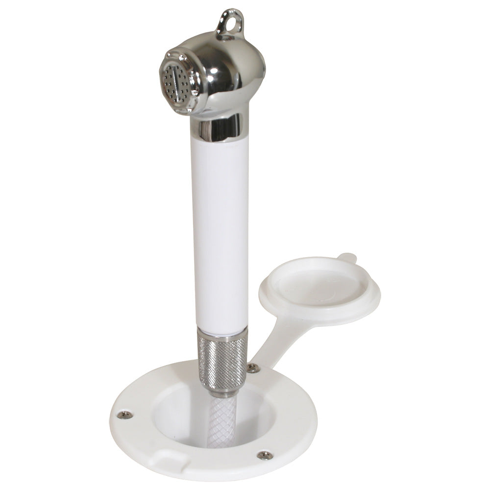 Scandvik Recessed Transom Shower w/6 Hose - White [10055P] - Premium Accessories from Scandvik - Just $66.99! 