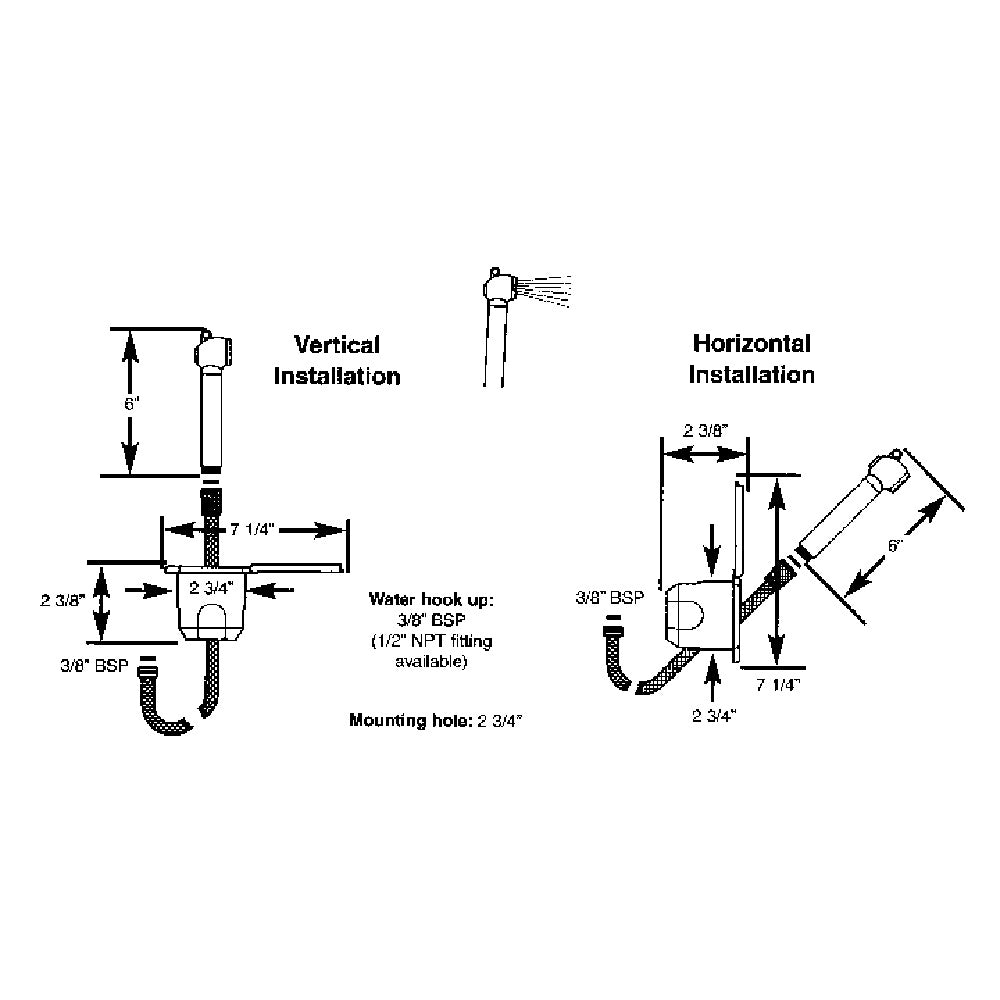 Scandvik Recessed Shower w/6 White Hose - Push-Button [12106P] - Premium Accessories from Scandvik - Just $71.99! 