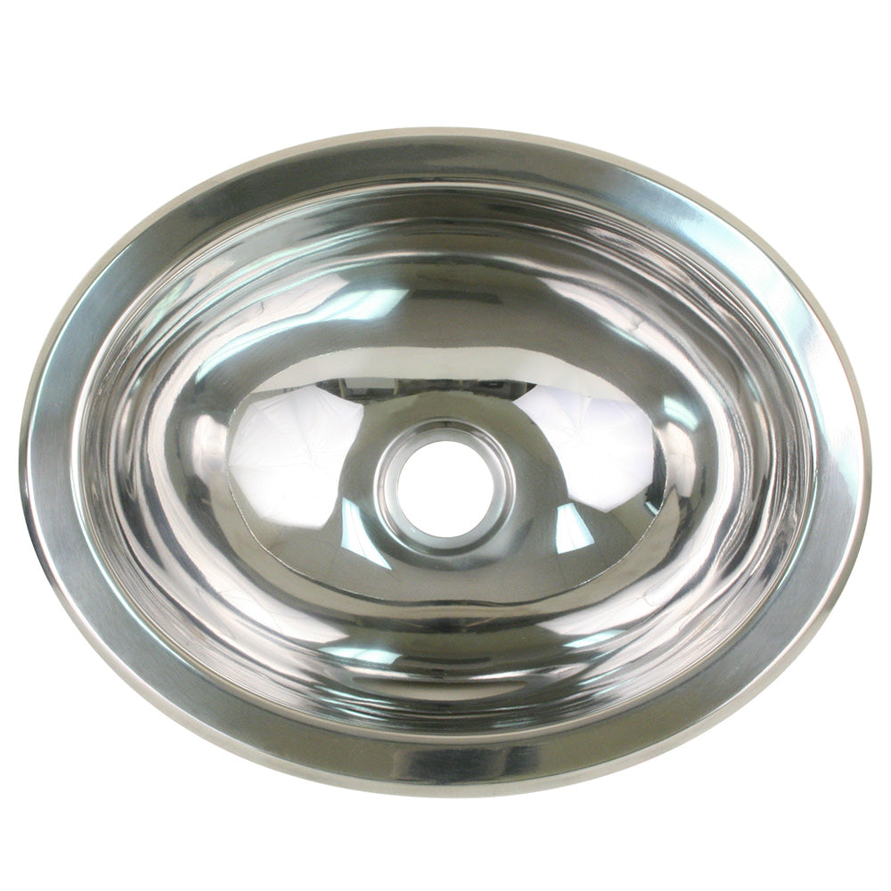 Scandvik Polished SS Oval Sink - 13.25" x 10.5" [10280] - Premium Accessories from Scandvik - Just $96.99! 