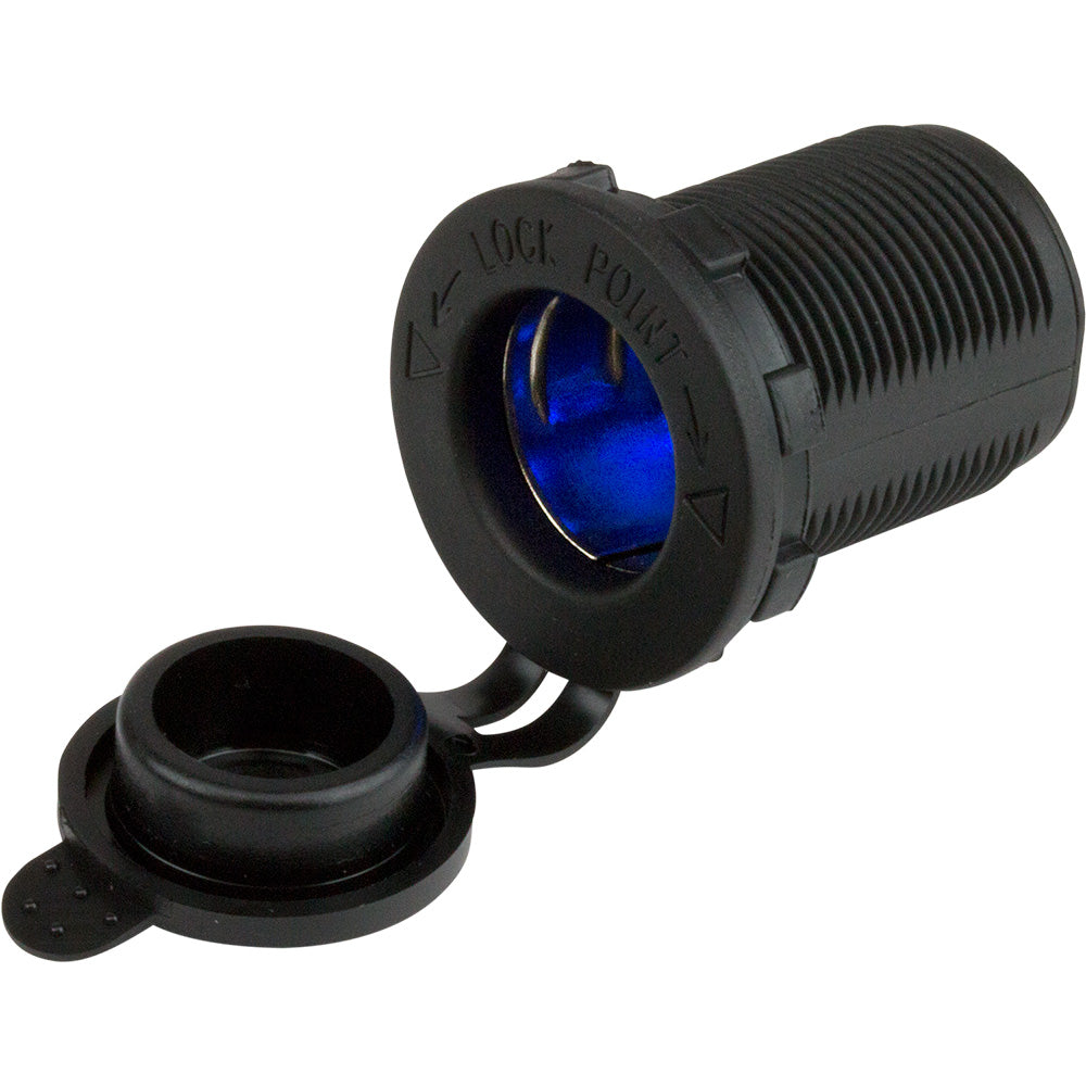 Sea-Dog 12V Power Socket w/Blue LEDs [426127-1] - Premium Accessories from Sea-Dog - Just $7.99! 