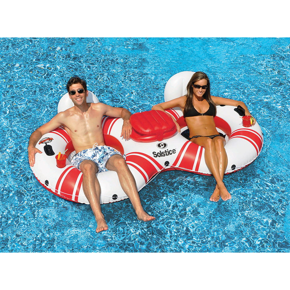 Solstice Watersports Super Chill 2-Person River Tube w/Cooler [17002] - Premium Floats from Solstice Watersports - Just $51.99! 