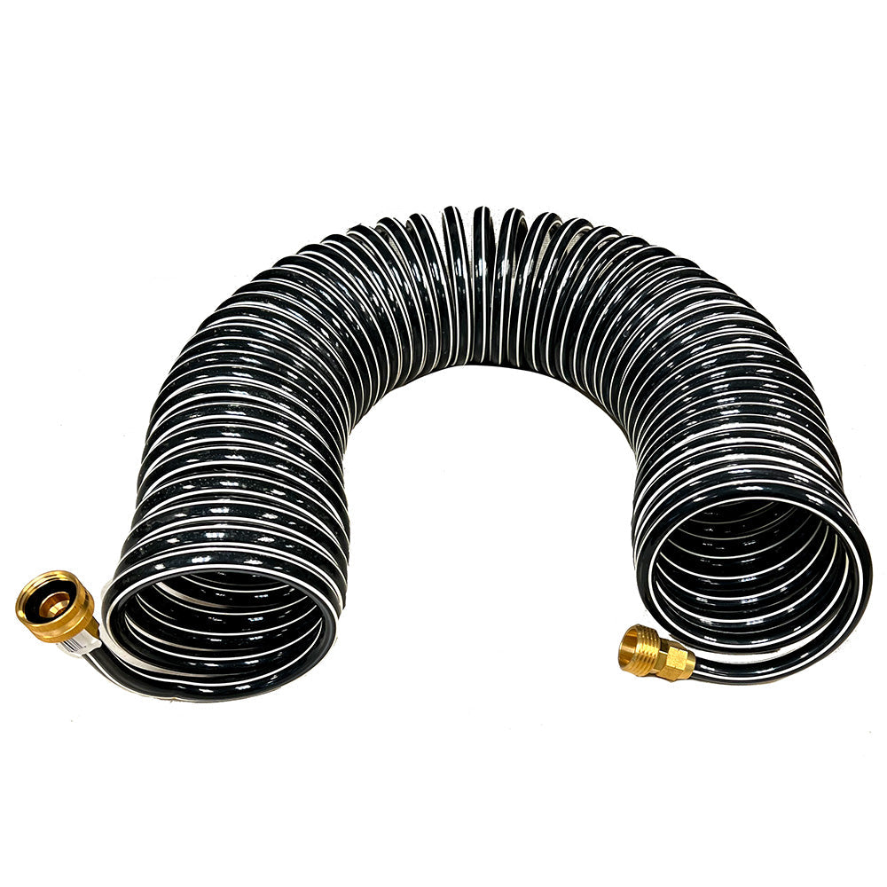 Trident Marine Coiled Wash Down Hose w/Brass Fittings - 15 [167-15] - Premium Cleaning from Trident Marine - Just $22.99! 