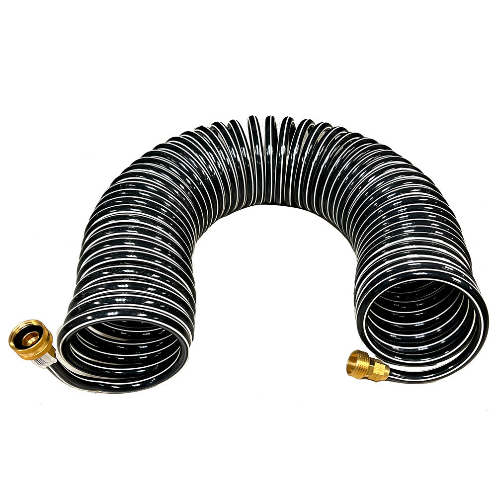 Trident Marine Coiled Wash Down Hose w/Brass Fittings - 25 [167-25] - Premium Cleaning from Trident Marine - Just $27.99! 