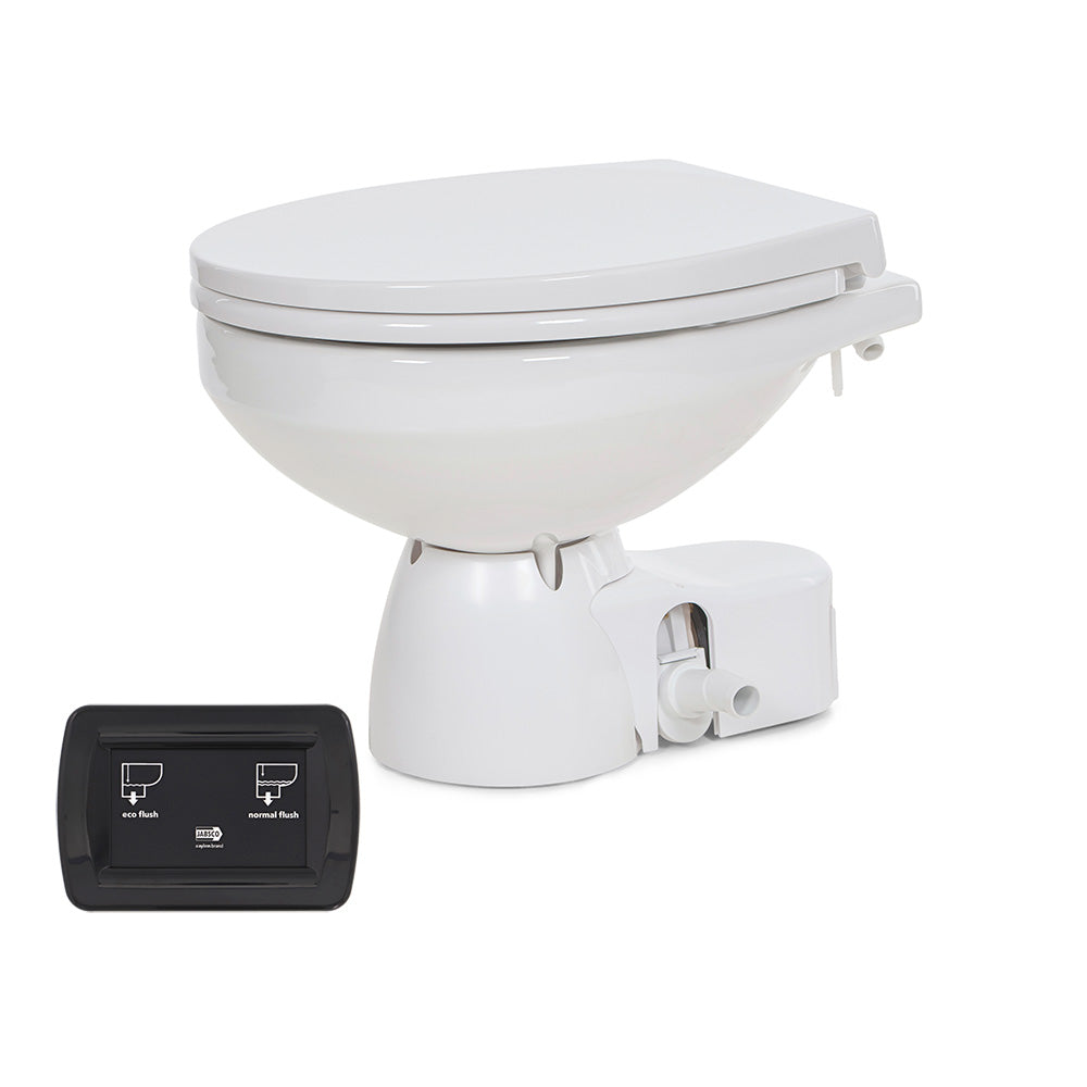 Jabsco Quiet Flush E2 Fresh Water Toilet Regular Bowl - 12V  Soft Close Lid [38045-4192RSP] - Premium Marine Sanitation from Jabsco - Just $786.99! 