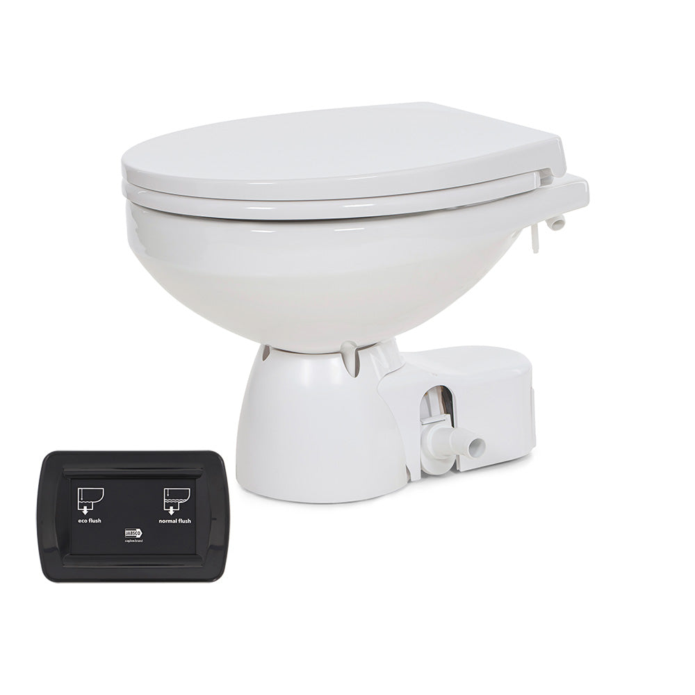 Jabsco Quiet Flush E2 Raw Water Toilet Regular Bowl - 12V  Soft Close Lid [38245-4192RSP] - Brand_Jabsco, Marine Plumbing & Ventilation, Marine Plumbing & Ventilation | Marine Sanitation - Jabsco - Marine Sanitation