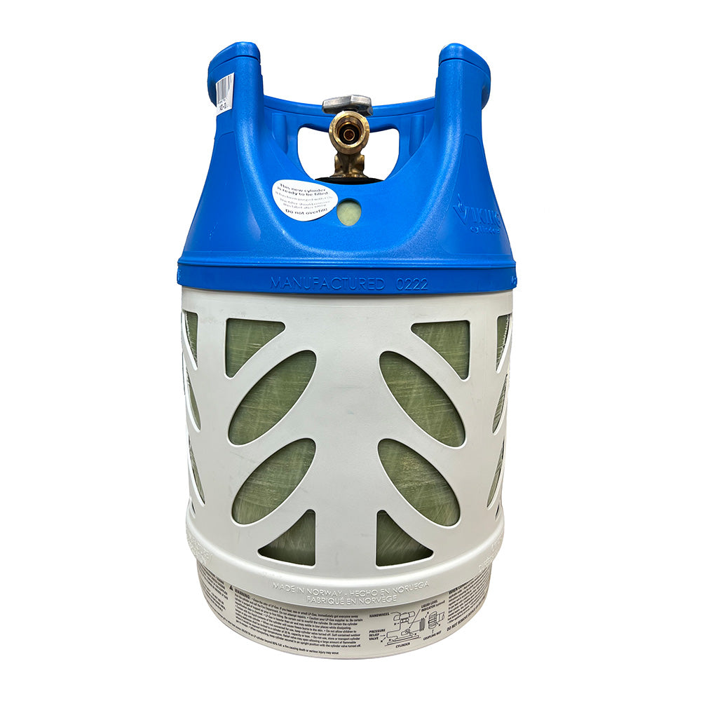 Viking Cylinders 17lb Vertical Fiberglass Composite LPG Cylinder w/Type 1 Valve - OPD, DOT, TC Approved [1420-0017] - Premium Deck / Galley from Viking Cylinders - Just $238.99! Shop now at Boat Gear Depot