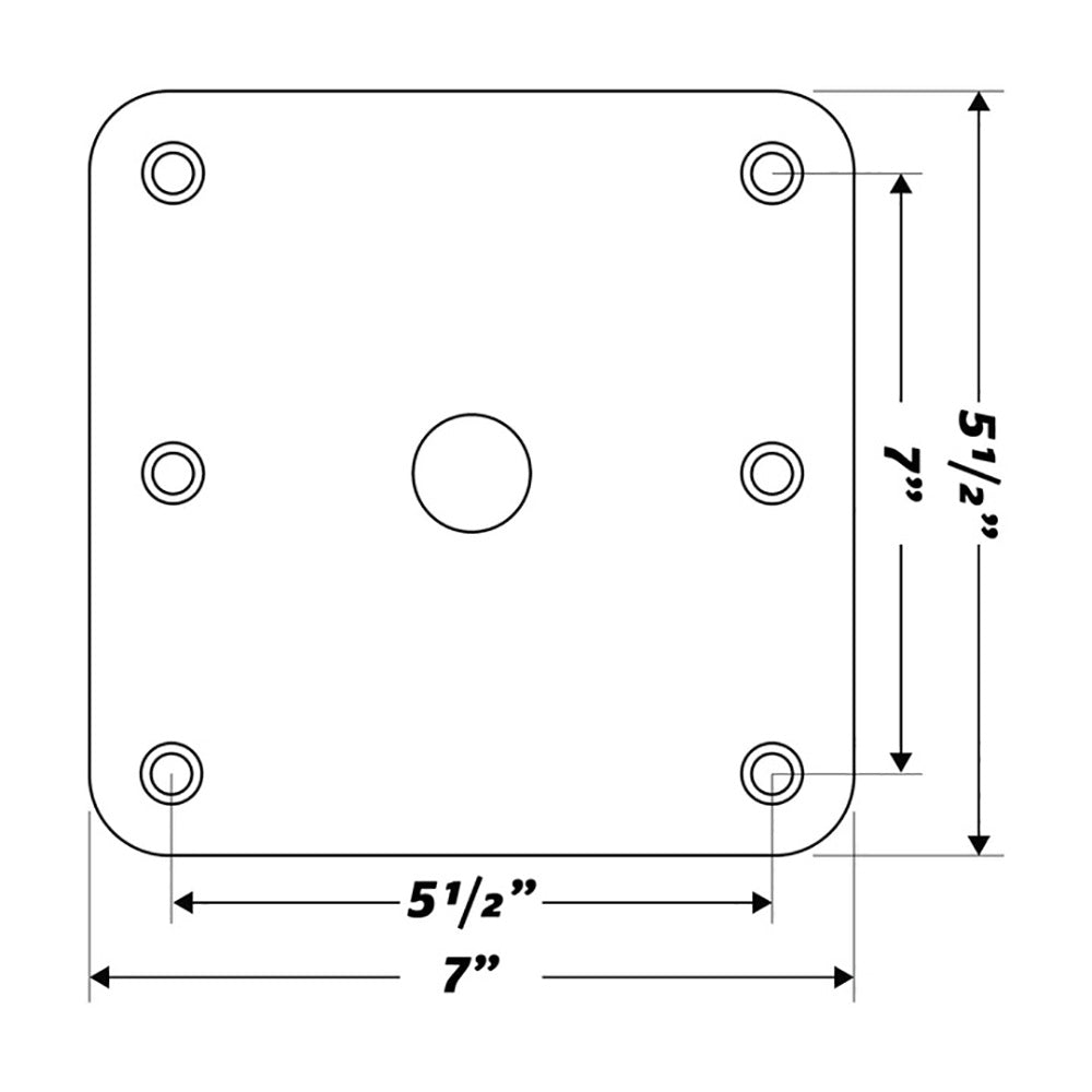 Wise - KingPin 7" x 7" Base Plate Only [8WD2000-2] - Premium Seating from Wise Seats - Just $46.99! 