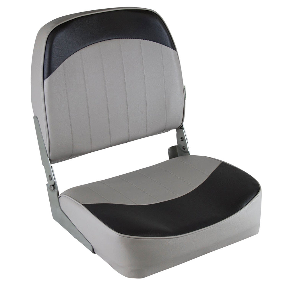 Wise Standard Low-Back Fishing Seat - Grey/Charcoal [8WD734PLS-664] - Premium Seating from Wise Seats - Just $60.99! 