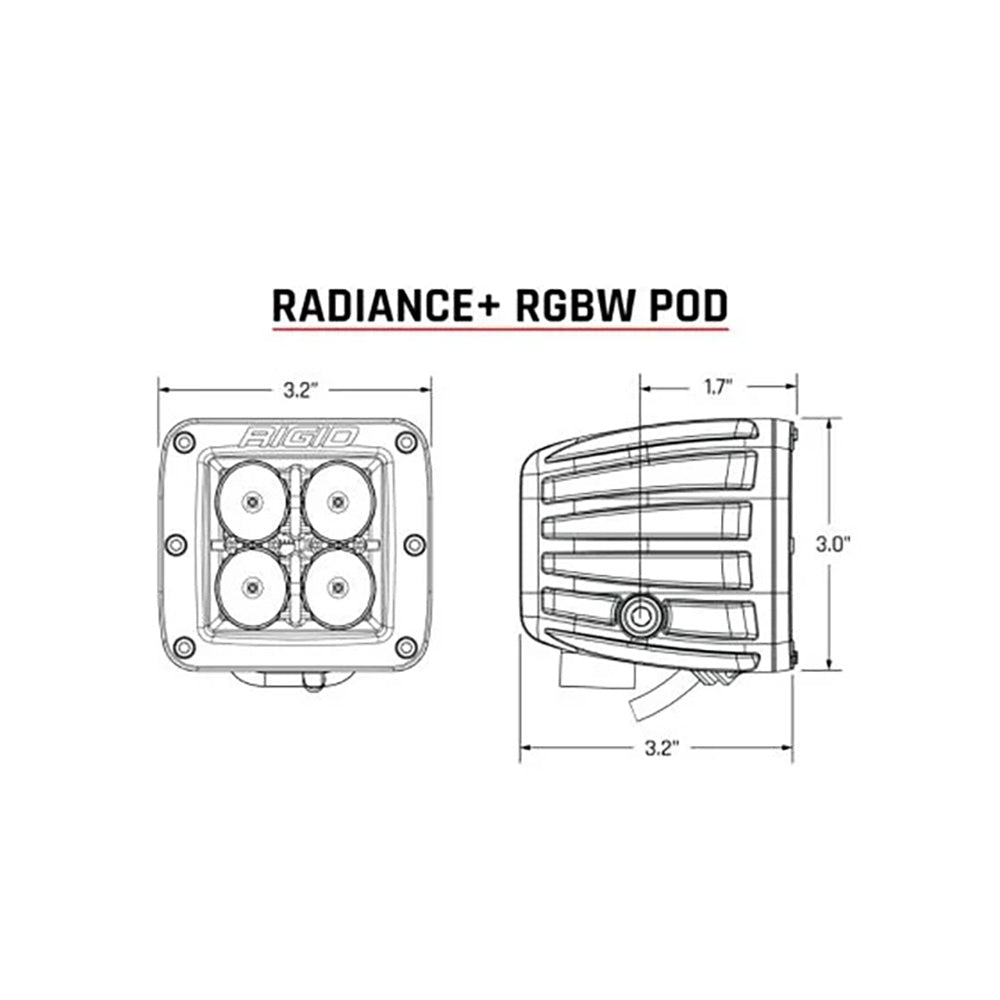 RIGID Industries Radiance + Pod - RGBW - Pair [202053] - Premium Pods & Cubes from RIGID Industries - Just $299.99! 