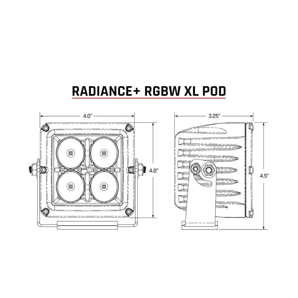 RIGID Industries XL Radiance + Light Pod - RGBW - Pair [322053] - Premium Pods & Cubes from RIGID Industries - Just $449.99! 