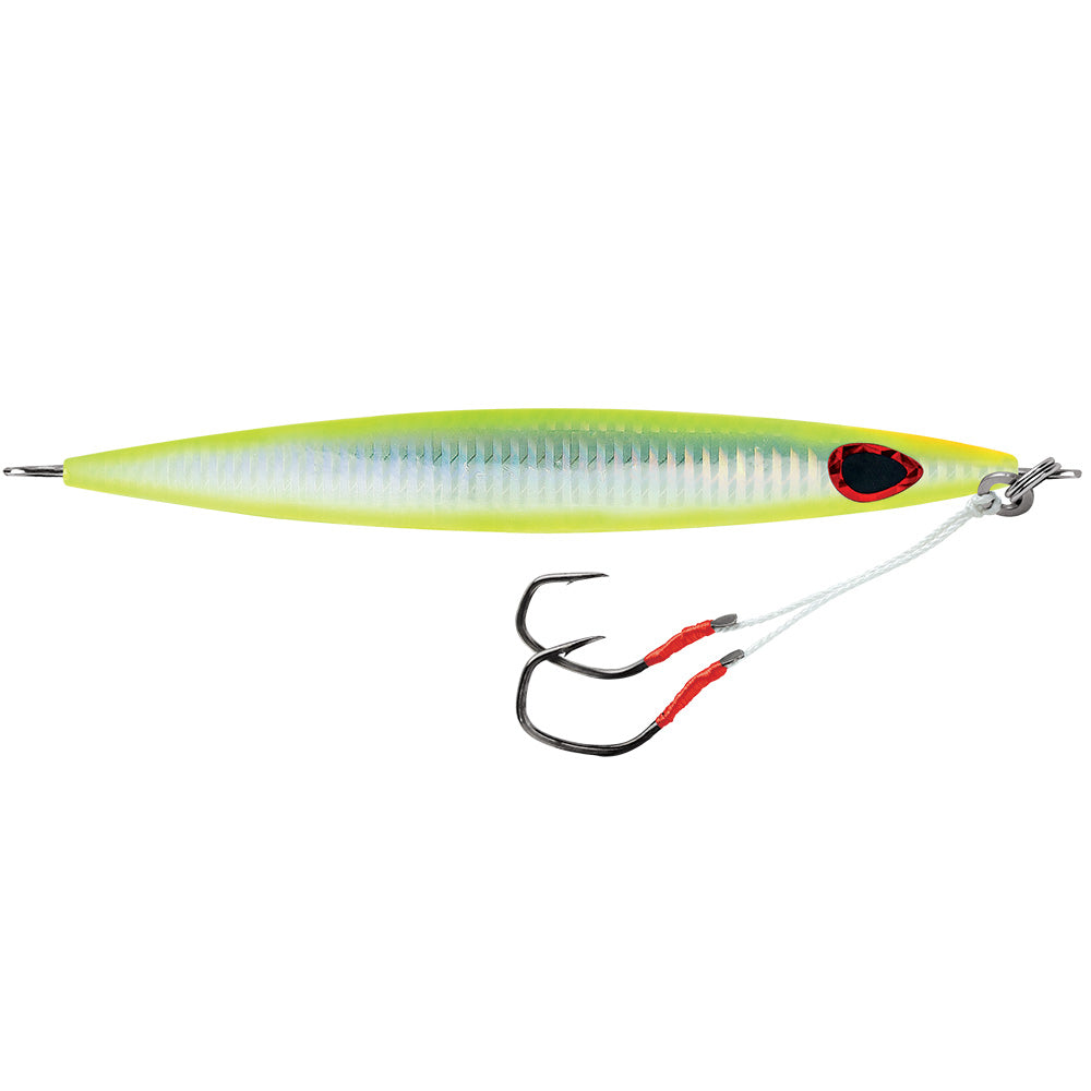 Williamson Kensaki 120 Jig - 5.25" - 4.25oz - UV Chartreuse Glow Zebra [KSJ120UVCGZ] - Premium Hard & Soft Baits from Williamson - Just $14.99! 