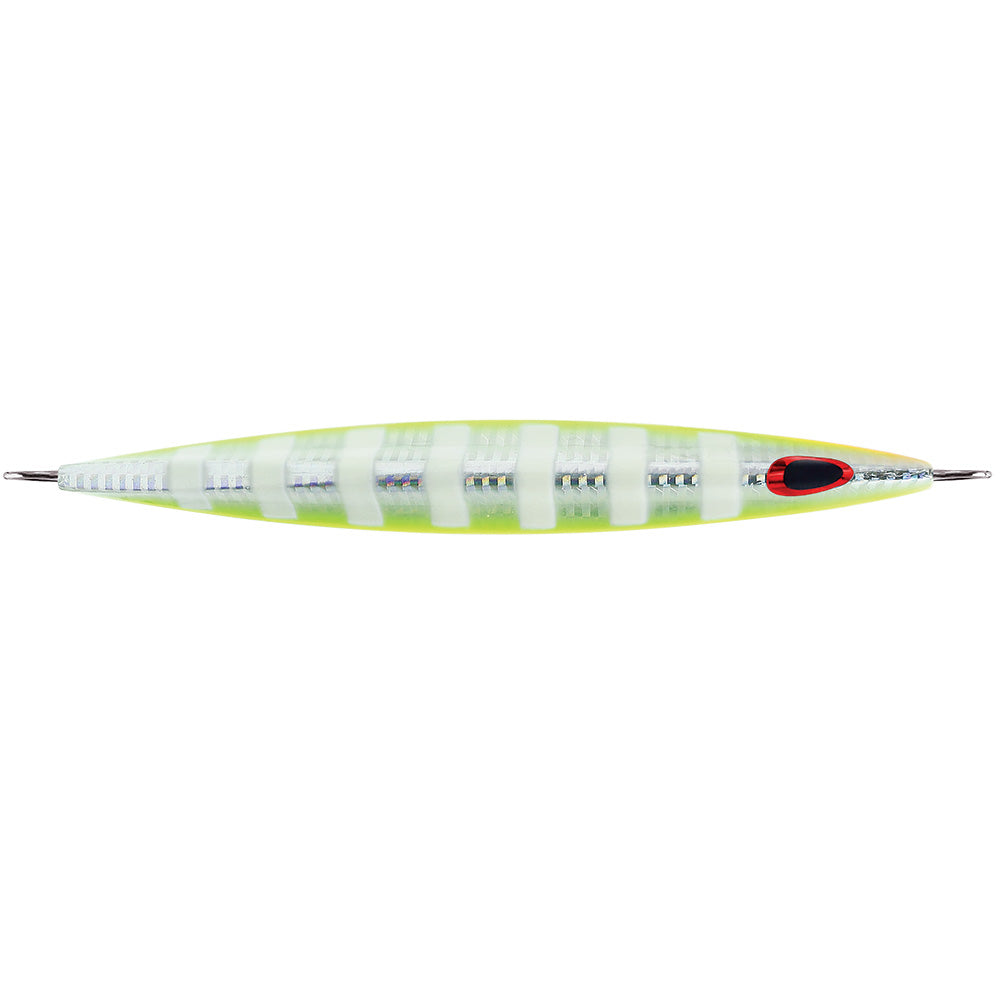 Williamson Kensaki 120 Jig - 5.25" - 4.25oz - UV Chartreuse Glow Zebra [KSJ120UVCGZ] - Premium Hard & Soft Baits from Williamson - Just $14.99! 