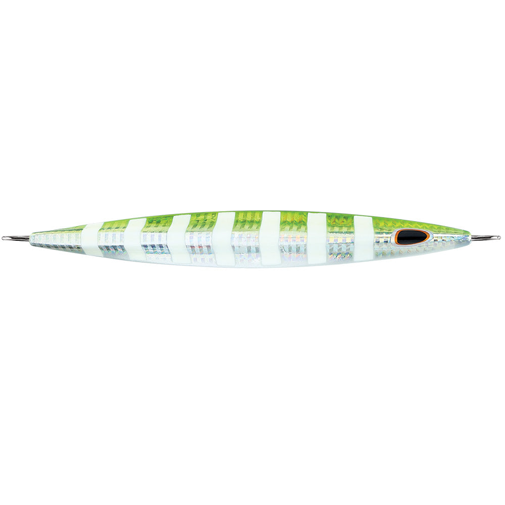 Williamson Kensaki 120 Jig - 5.25" - 4.25oz - UV Green Sardine Zebra [KSJ120UVGSZ] - Premium Hard & Soft Baits from Williamson - Just $14.99! 