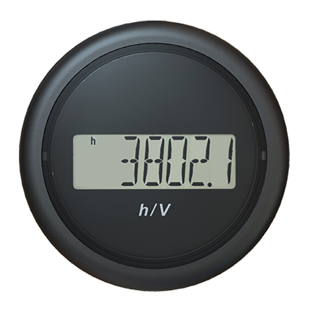 Veratron 52MM (2-1/16") ViewLine Hour Counter-Voltmeter - Black [B00005302] - Premium Gauges from Veratron - Just $36.89! 