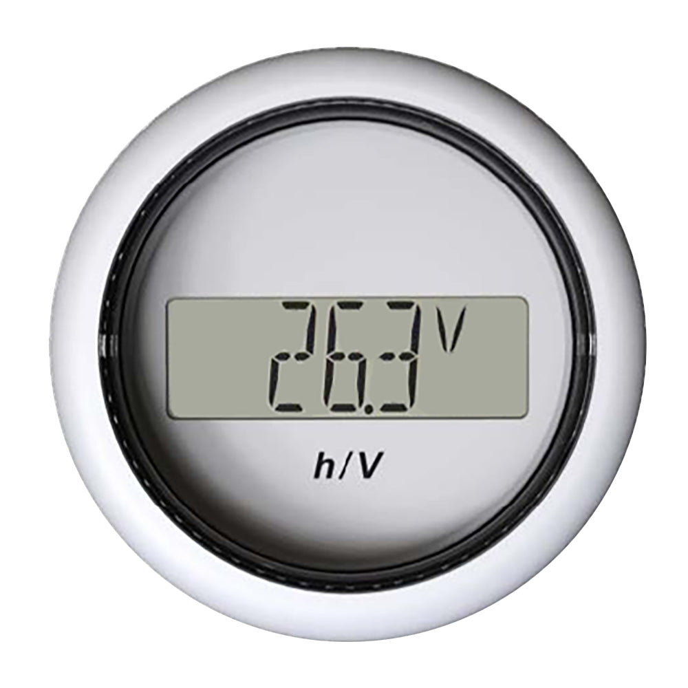Veratron 52MM (2-1/16") ViewLine Hour Counter-Voltmeter - White [B00006302] - 1st Class Eligible, Boat Outfitting, Boat Outfitting | Gauges, Brand_Veratron, Clearance, MAP, Marine Navigation & Instruments, Marine Navigation & Instruments | Gauges, Specials - Veratron - Gauges
