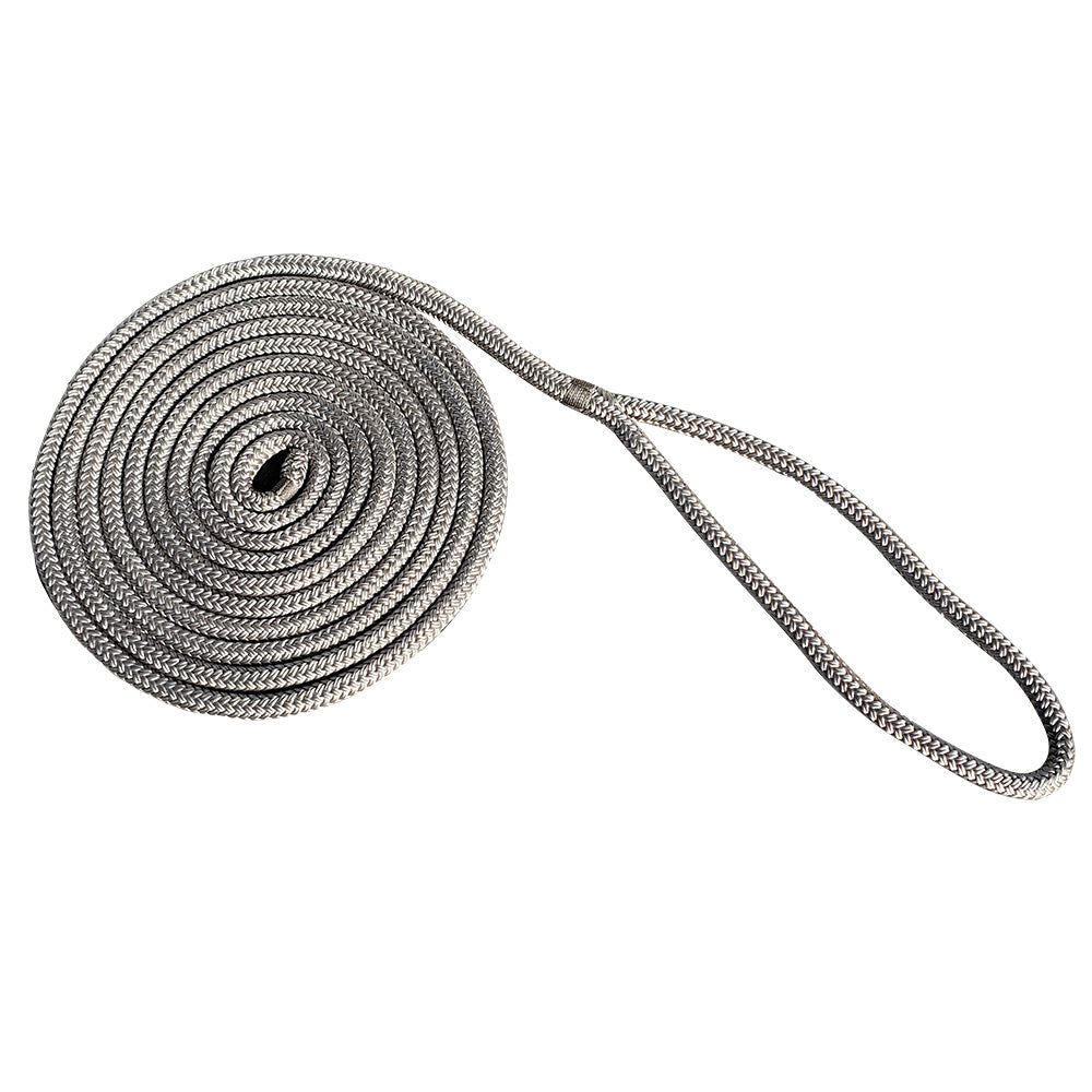 New England Rope 3/8" x 25 Nylon Double Braid Dock Line - Grey [5058-12-00025] - Premium Dock Line from New England Ropes - Just $49.99! Shop now at Boat Gear Depot