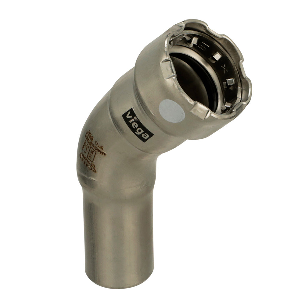 Viega MegaPress 316 FKM 1-1/2" 45 Degree Street Elbow [91805] - Premium Fittings from Viega - Just $191.99! 