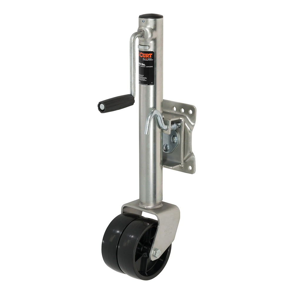 CURT Marine Jack w/Dual 6 Wheel - 1,500 lbs - Adjust Vertically 10" [28156] - Premium Jacks & Dollies from CURT - Just $86.99! 