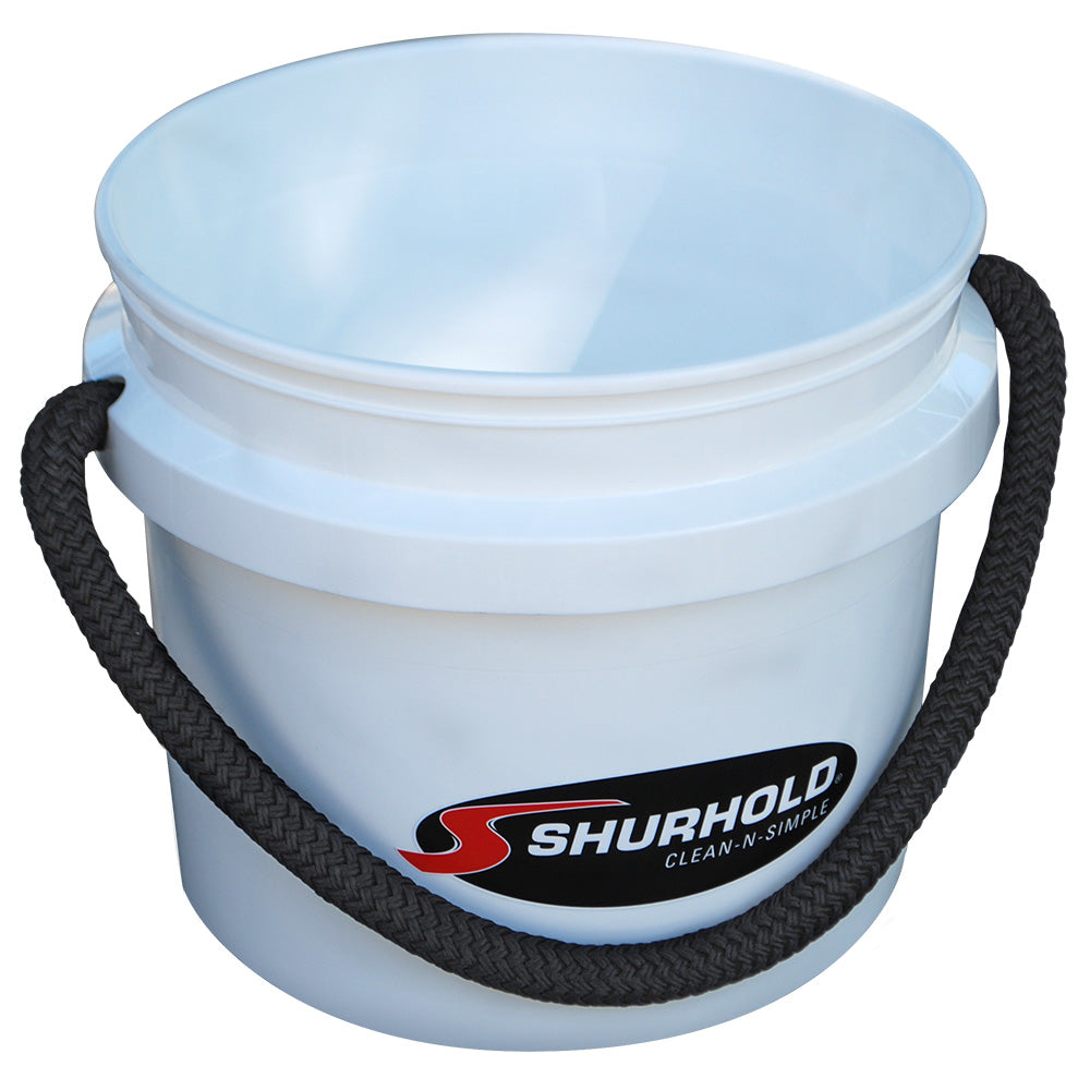 Shurhold Worlds Best Rope Handle Bucket - 3.5 Gallon - White [2431] - Premium Cleaning from Shurhold - Just $22.98! 