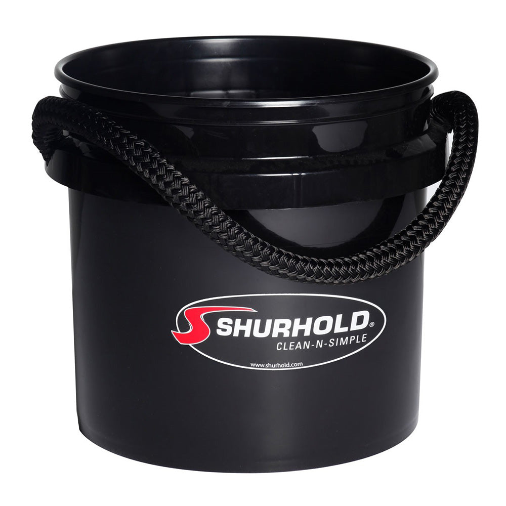 Shurhold Worlds Best Rope Handle Bucket - 3.5 Gallon - Black [2432] - Premium Cleaning from Shurhold - Just $22.98! 