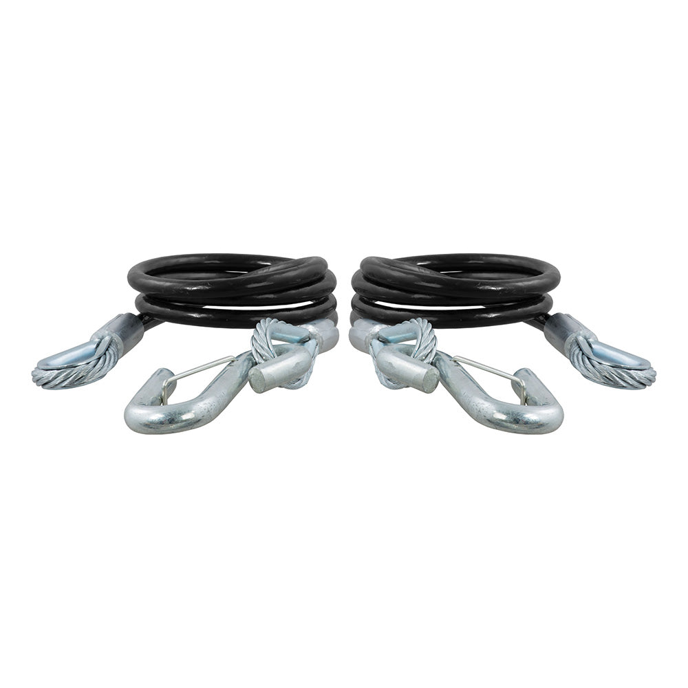 CURT 44-1/2" Safety Cables w/2 Snap Hooks - 5,000 lbs. - Vinyl Coated - 2 Pack [80151] - Premium Hitches & Accessories from CURT - Just $24.99! 