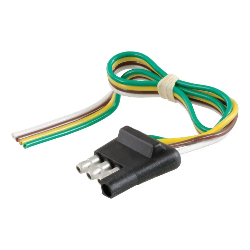 CURT 4-Way Flat Connector Plug w/12 Wires Trailer Side [58031] - Premium Lights & Wiring from CURT - Just $2.99! 