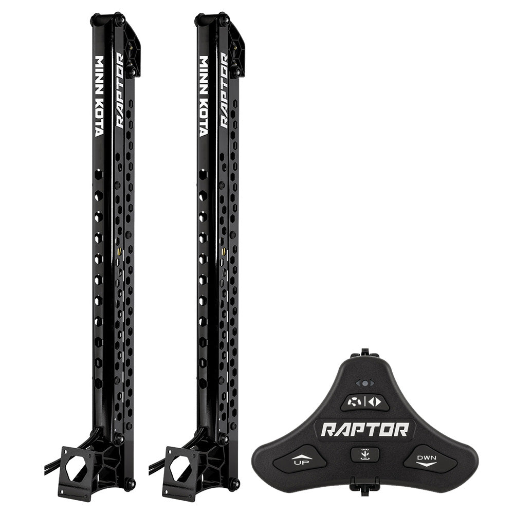 Minn Kota Raptor Bundle Pair - 8' Black Shallow Water Anchors w/Active Anchoring  Footswitch Included [1810620/PAIR] - Premium Anchors from Minn Kota - Just $3579.97! 