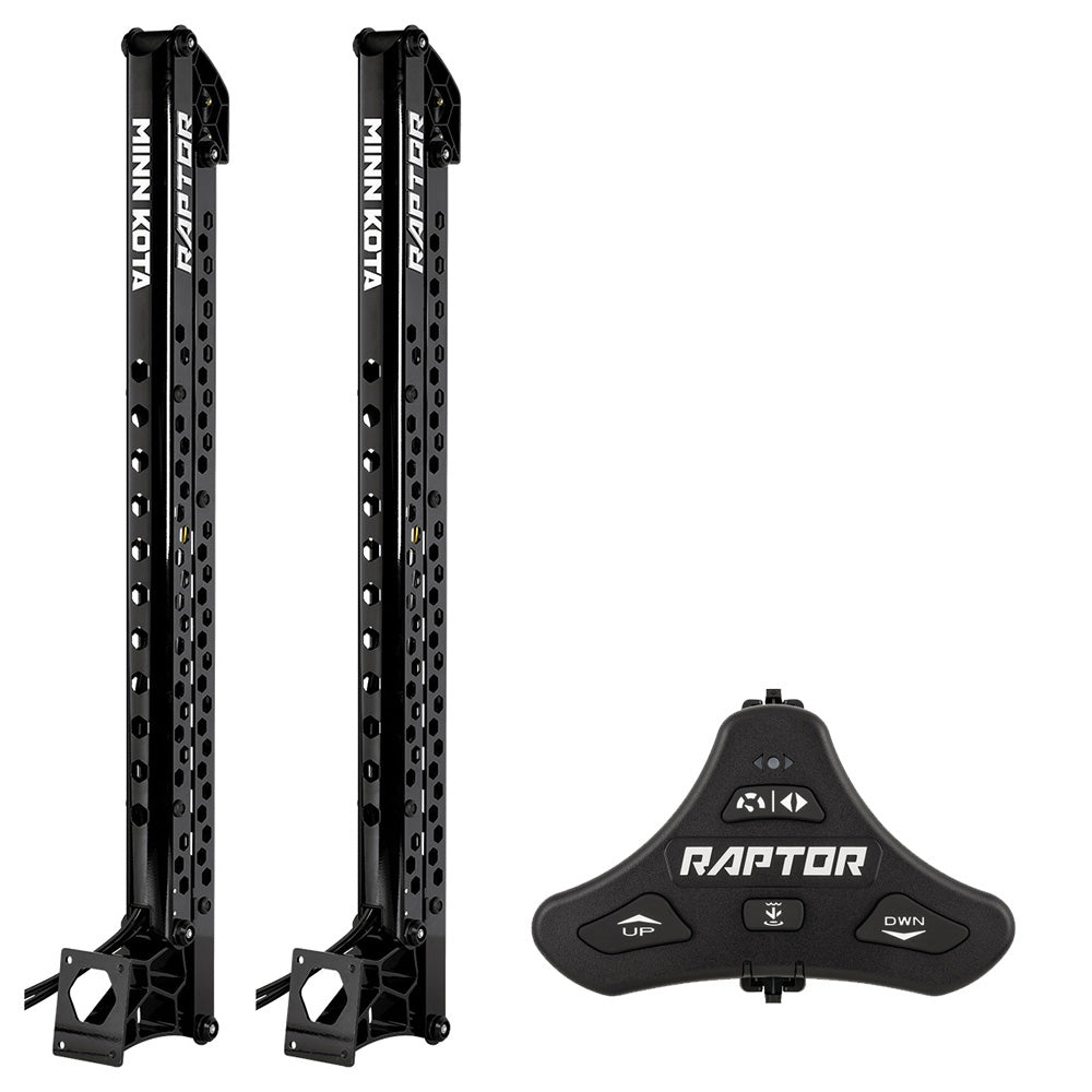 Minn Kota Raptor Bundle Pair - 8' Black Shallow Water Anchors w/Footswitch [1810600/PAIR] - Premium Anchors from Minn Kota - Just $3979.97! Shop now at Boat Gear Depot