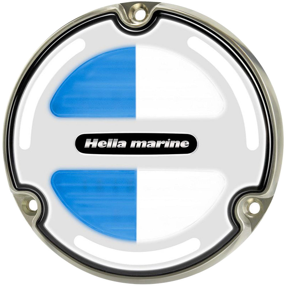 Hella Marine Apelo A3 White/Blue Underwater Light - Bronze - White Lens [016830001] - Premium Underwater Lighting from Hella Marine - Just $500.99! 