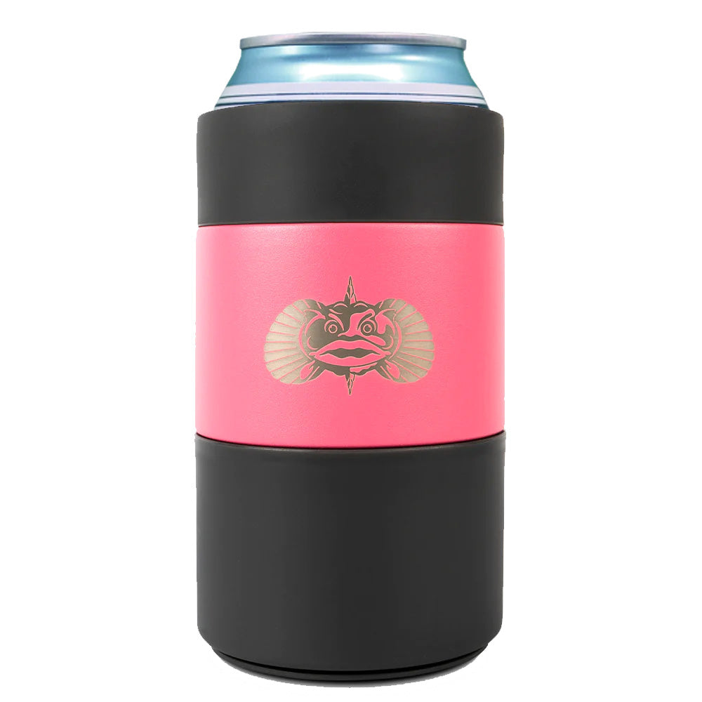 Toadfish Non-Tipping Can Cooler + Adapter - 12oz - Pink *12-Pack [1066-12] - Brand_Toadfish, Hunting & Fishing, Hunting & Fishing | Fishing Accessories, Hunting & Fishing | Hunting Accessories, Restricted From 3rd Party Platforms - Toadfish - Hunting Accessories