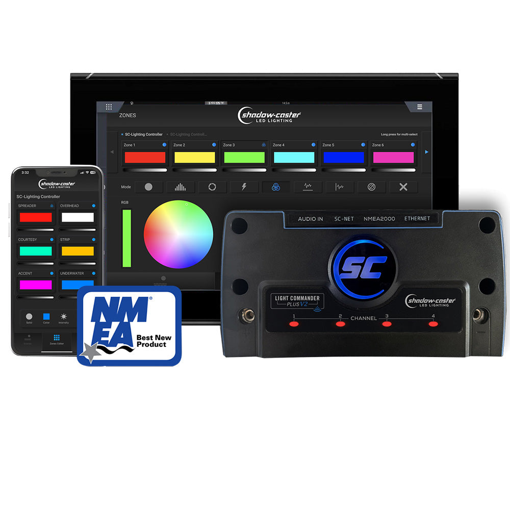 Shadow-Caster Light Commander Version 2 - 6-Zone Lighting Controller w/Bluetooth/Wi-Fi, NMEA 2000, and HTML Ethernet Connectivity [SCM-LC-N2K-PLUS-V2] - Premium Accessories from Shadow-Caster LED Lighting - Just $749! 