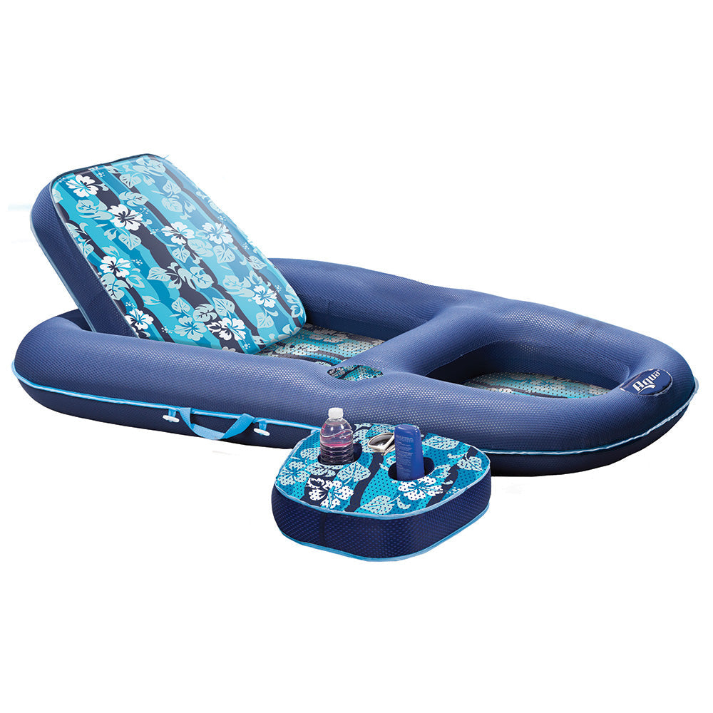 Aqua Leisure Ultimate 2-in-1 Lounge  Caddy - Hibiscus Flip [AQL4046HB] - Premium Floats from Aqua Leisure - Just $34.99! 