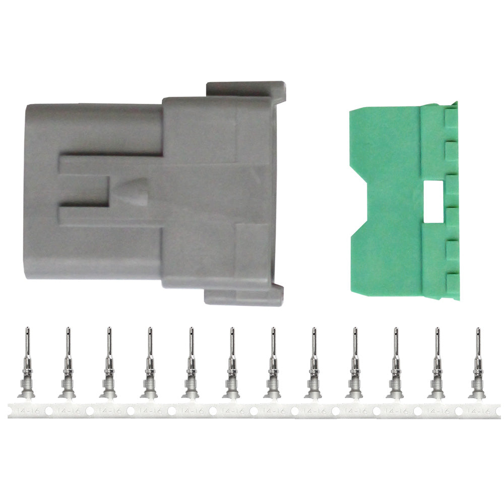 Pacer DT Deutsch Receptacle Repair Kit - 14-18 AWG (12 Position) [TDT04F-12RP] - Premium Terminals from Pacer Group - Just $5.99! 