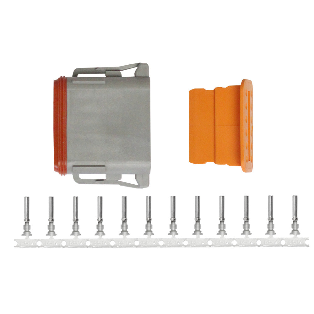 Pacer DT Deutsch Plug Repair Kit - 14-18 AWG (12 Position) [TDT06F-12RS] - Premium Terminals from Pacer Group - Just $11.99! 