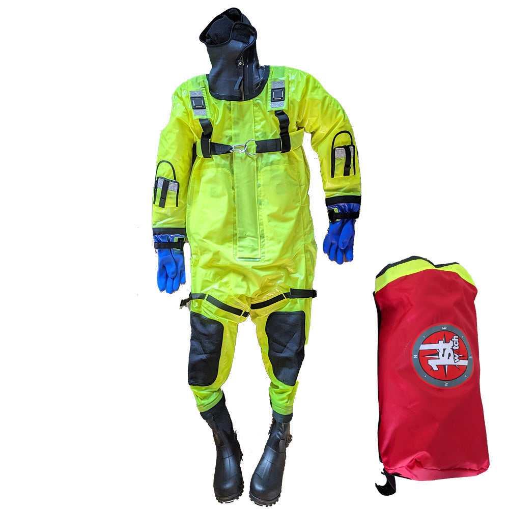 First Watch RS-1005 Ice Rescue Suit - Hi-Vis Yellow - S/M (Built to Fit 46-58) [RS-1005-HV-M] - Premium Immersion/Dry/Work Suits from First Watch - Just $748.99! 