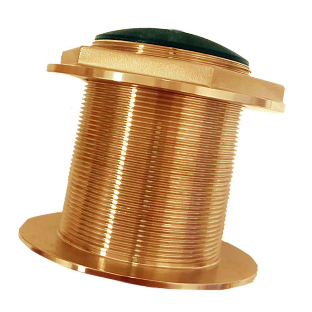 Echonautics Bronze Low-Profile Thru-Hull Medium-Frequency CHIRP Transducer - 1kW, 18 Tilt, 85-135kHz [BT87M1KW-18] - Premium Transducers from Echonautics - Just $861.99! 