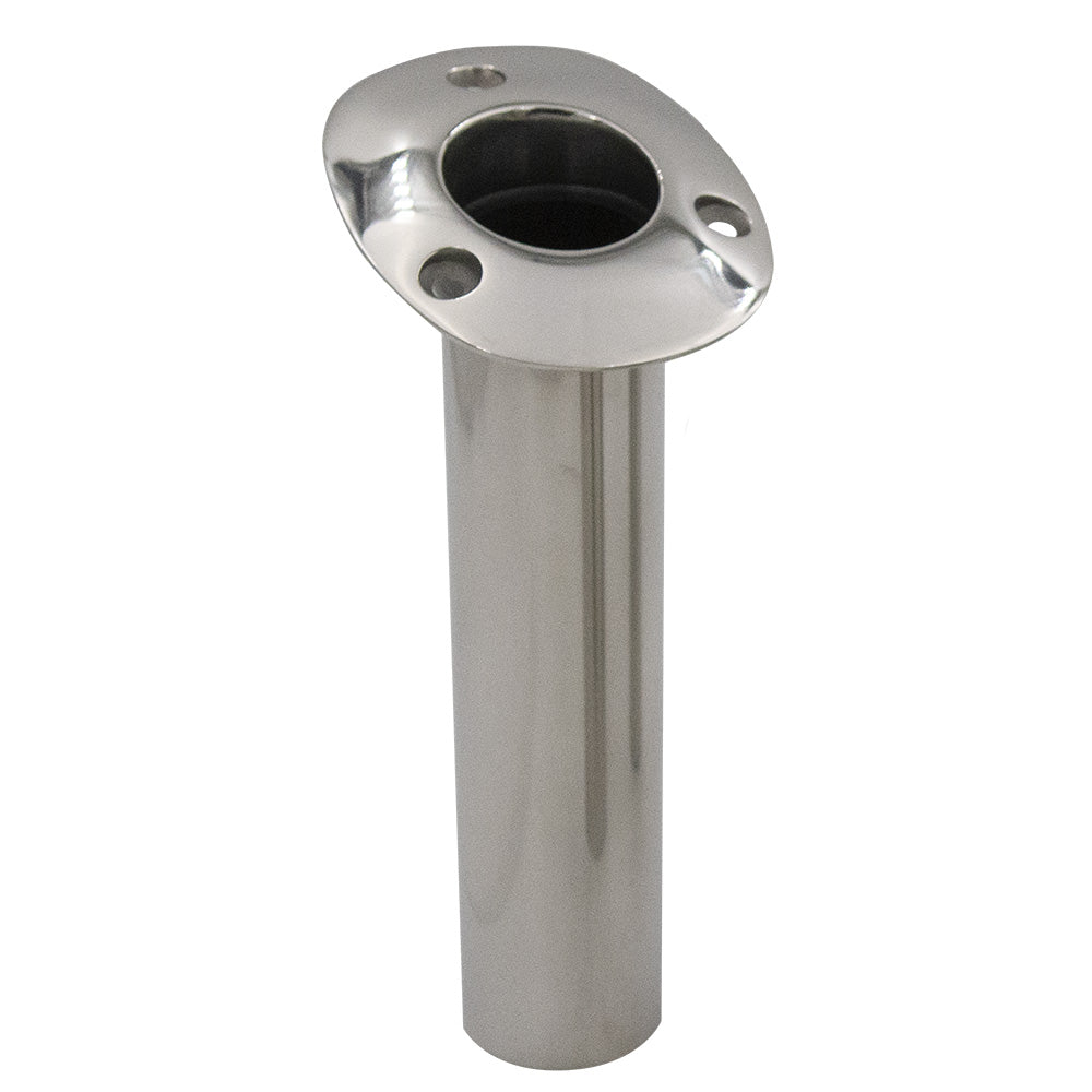 C.E. Smith 70 Series Standard Flush Mount Rod Holder - 15 Degree - Stainless Steel - Gimbal Bar Bottom - Black Liner [536710] - Premium Rod Holders from C.E. Smith - Just $99.99! 