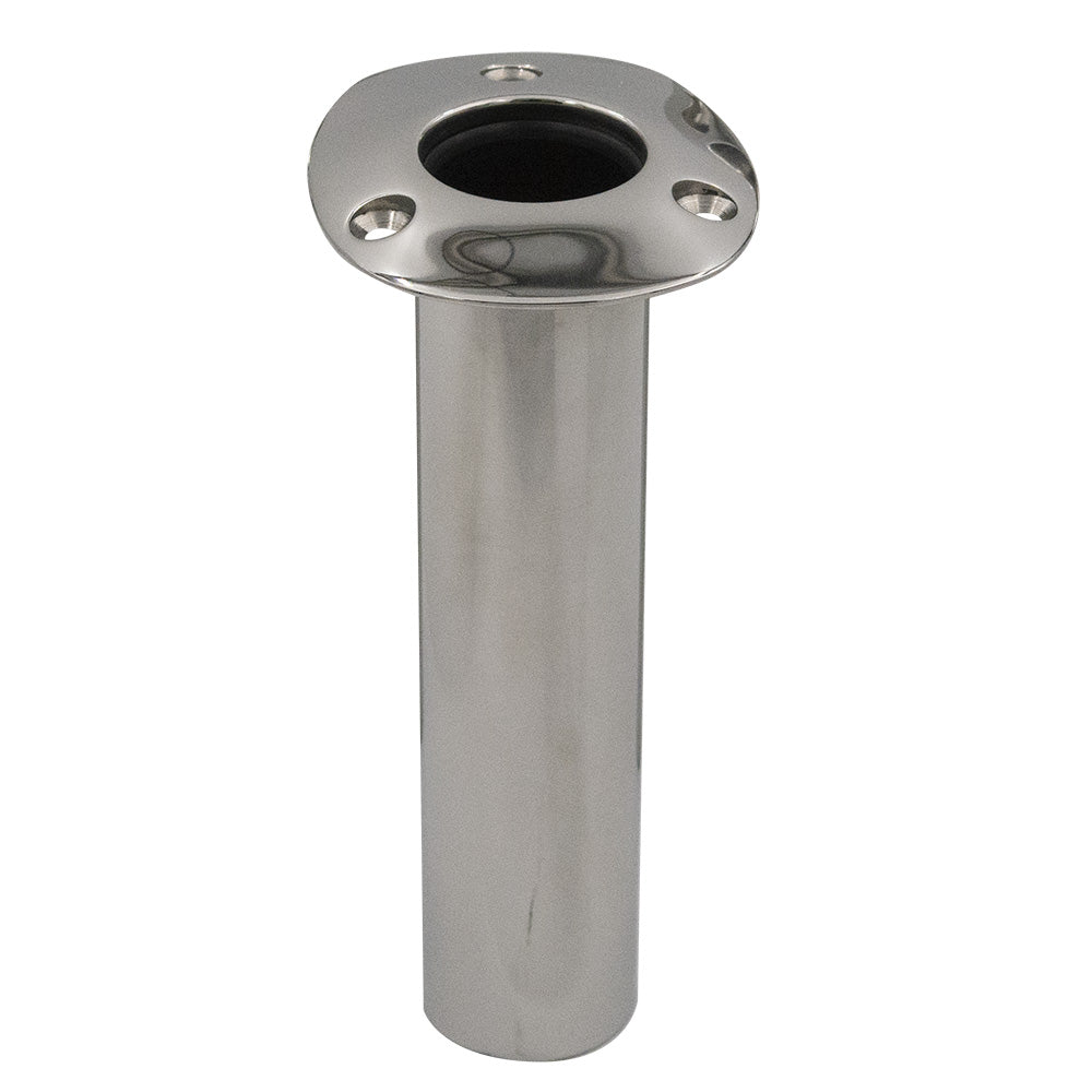 C.E. Smith 70 Series Standard Flush Mount Rod Holder - 0 Degree - Stainless Steel - Cast Bottom - Black Liner [536700C] - Premium Rod Holders from C.E. Smith - Just $107.99! 