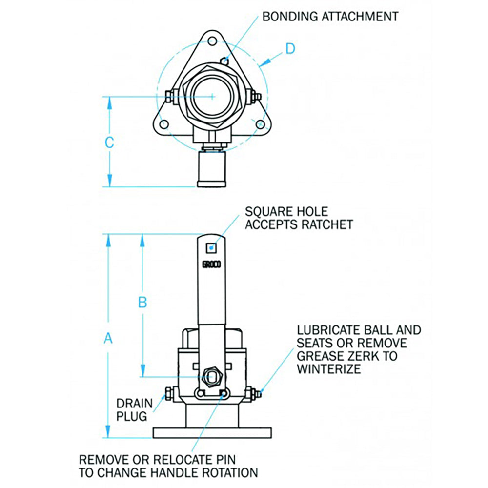 GROCO 2-1/2" Bronze Tri-Flanged Ball Valve/Seacock [FBV-2500] - Premium Fittings from GROCO - Just $351.99! 