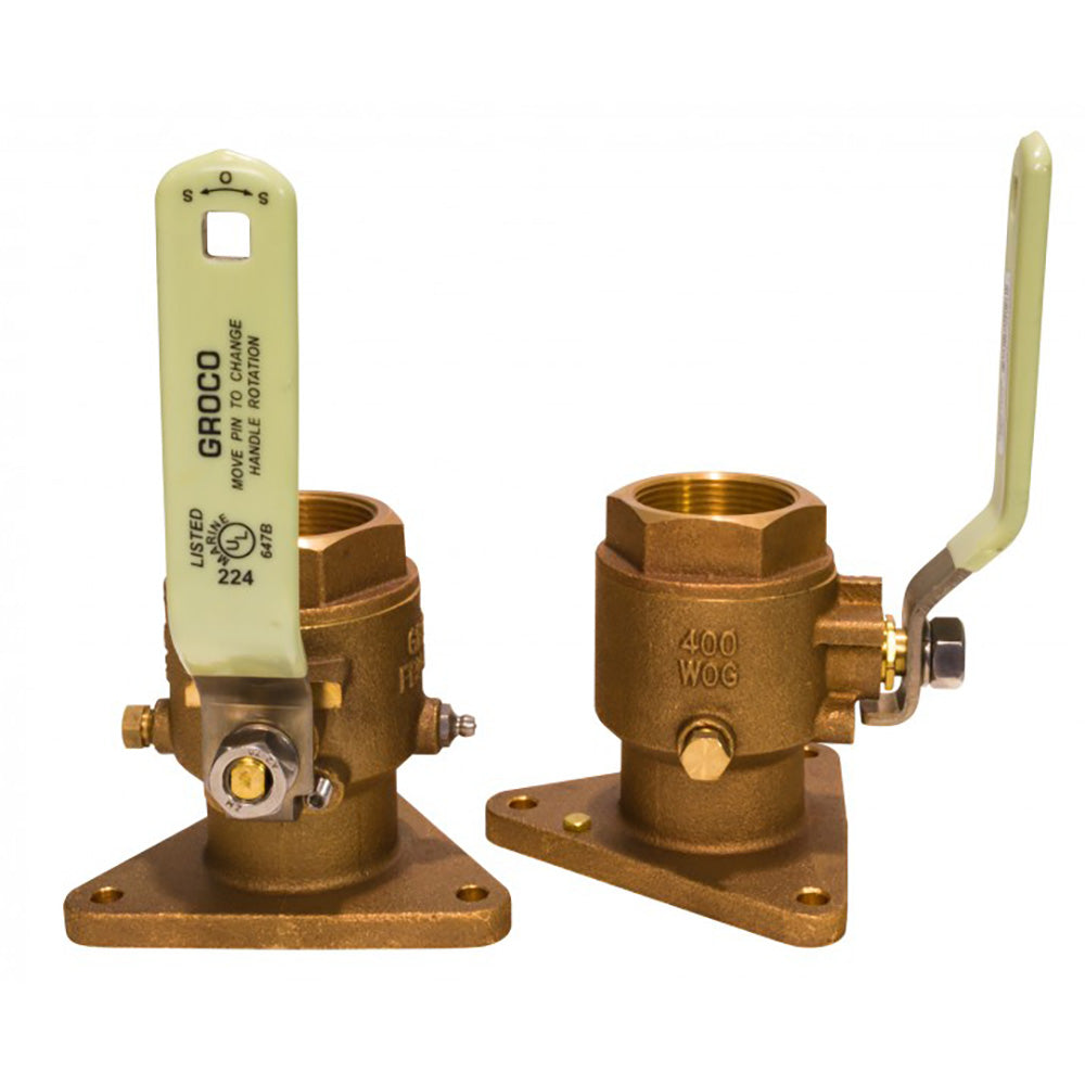 GROCO 2-1/2" Bronze Tri-Flanged Ball Valve/Seacock [FBV-2500] - Premium Fittings from GROCO - Just $351.99! 