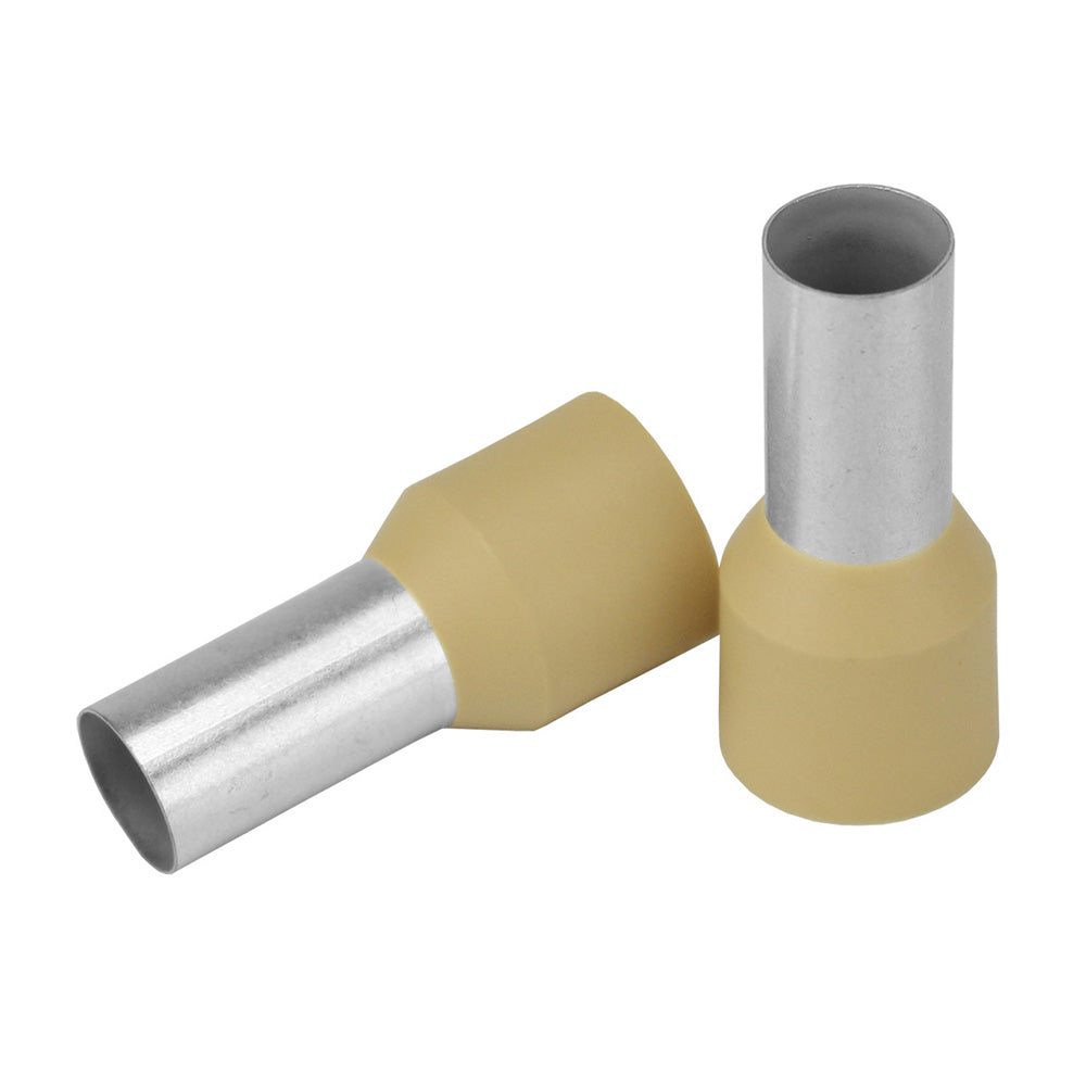 Pacer Beige 2 AWG Wire Ferrule - 16mm Length - 10 Pack [TFRL2-16MM-10] - 1st Class Eligible, Brand_Pacer Group, Electrical, Electrical | Accessories, Specials - Pacer Group - Accessories