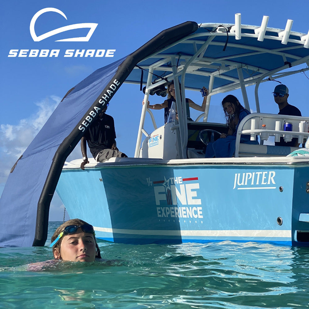 Sebba Shade 6 x 9 ft. Blue Sun Shade f/Boats Up To 28' [SS6X9BLU] - Premium Biminis/Shades/Umbrellas from Sebba Shade - Just $825! 