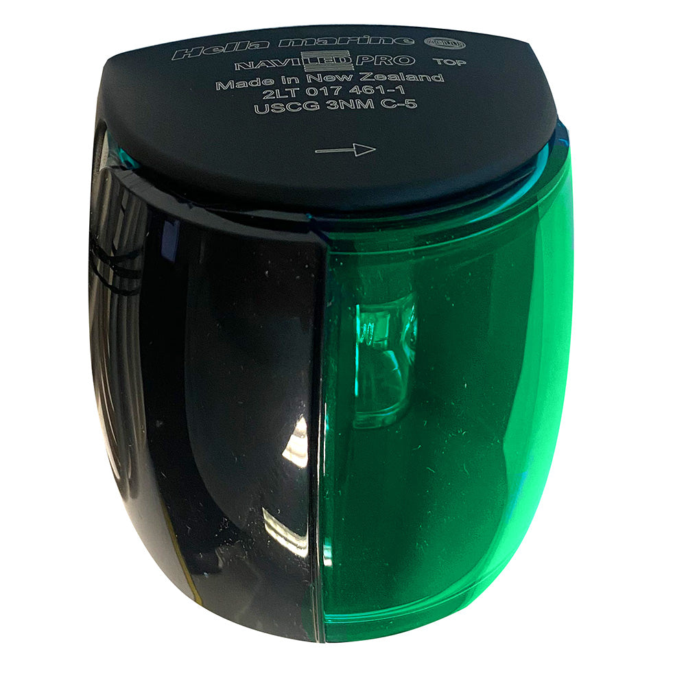 Hella Marine NaviLED PRO Starboard Navigation Lamp - Black - 3NM [017461101] - Premium Navigation Lights from Hella Marine - Just $143.99! 